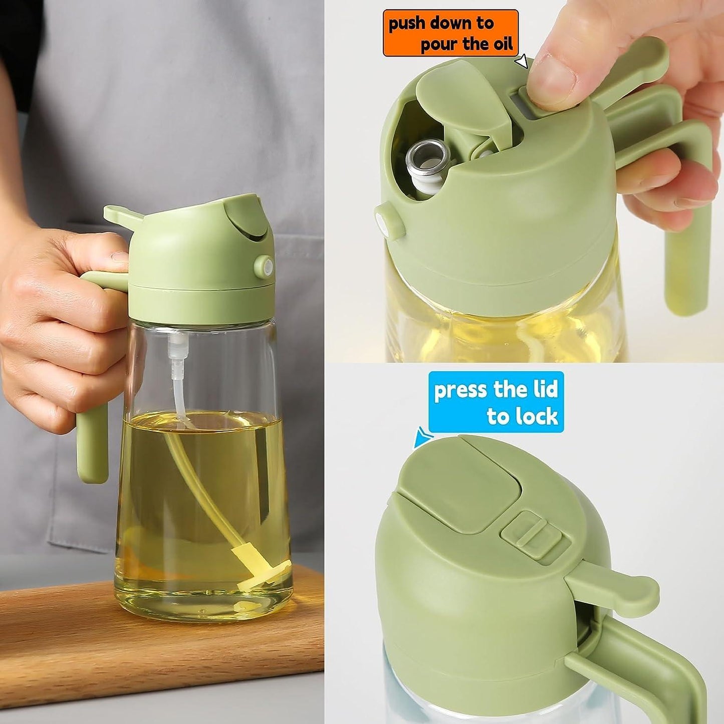 Oil Dispenser With Sprayer