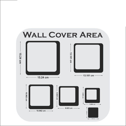 Red wall mirror sticker