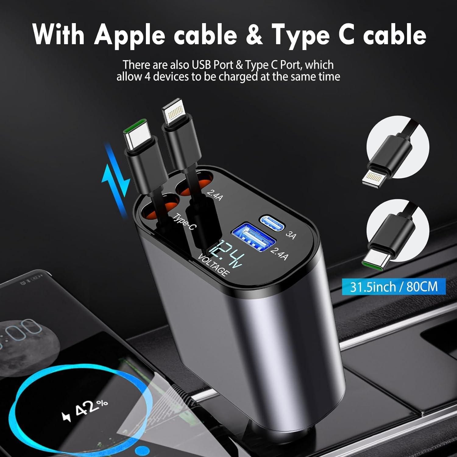 4-Port USB Car Charger